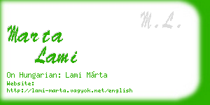 marta lami business card