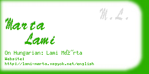 marta lami business card